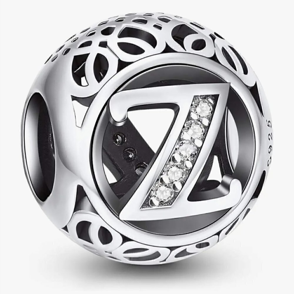 Sterling Silver Vintage Letter Z Charm